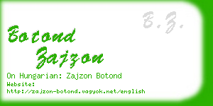 botond zajzon business card